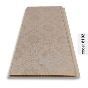 نمای اجرا شده دیوارپوش PVC روکشدار با طرح چوب، ضد آب، قابل شستشو و مناسب دکوراسیون داخلی